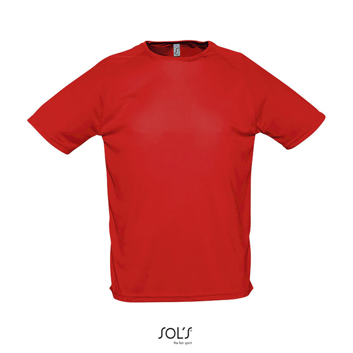Tshirt respirant publicitaire homme polyester 140g - SPORTY Rouge 1